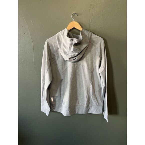 Zella Womens Gray Full Zip Athletic Hooded Sweatshirt Size Large NWT - Picture 2 of 4